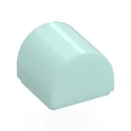Brick Curved 1 x 1 x 2/3 Double Curved Top, No Studs / Light Aqua