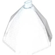 Lego Minidoll Skirt, Full, Octagonal, No Feet / Opal Trans-Clear