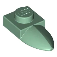 Plate Special 1 x 1 with Tooth / Sand Green