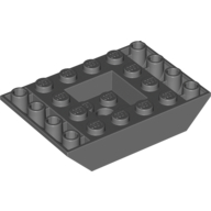 Lego Brick Sloped Inverted 45° 6 x 4 Double with Recessed Center / Dark Bluish Gray