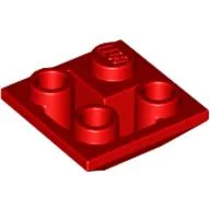 Brick Sloped Inverted 45° 2 x 2 Double Convex / Red