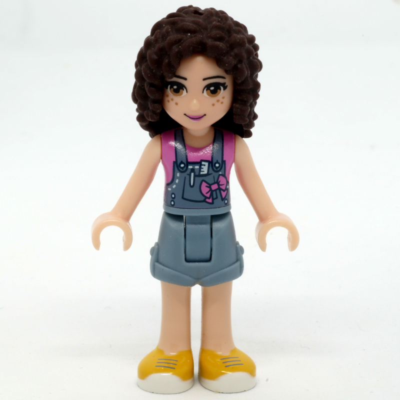 Lego Laurie - Dark Pink Top, Sand Blue Overall