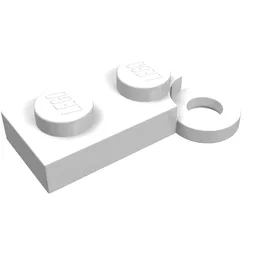 Hinge Plate 1 x 4 Swivel Base with Hole / White