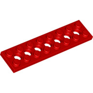 Lego Technic Plate 2 x 8 [7 Holes] / Red