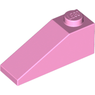 Lego Brick Sloped 33° 3 x 1 / Bright Pink