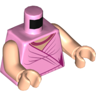 Lego Torso Dress with Light Nougat Neck, and Necklace Print, Light Arms and Hands / Bright Pink