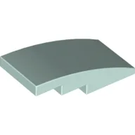 Brick Curved 4 x 2 No Studs / Light Aqua