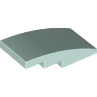 Lego Brick Curved 4 x 2 No Studs / Light Aqua
