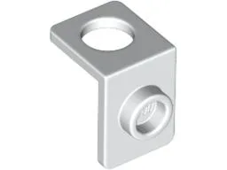 Minifig Neckwear Bracket [One Stud] - Reinforced / White