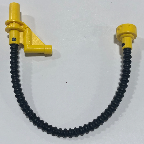 Lego Duplo Hose with Yellow Nozzle and Stud Holder / Black