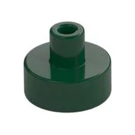 Tile Special Round 1 x 1 with Hollow Bar / Dark Green