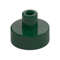 Lego Tile Special Round 1 x 1 with Hollow Bar / Dark Green