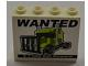 Lego Panel 1 x 4 x 3 with Side Supports - Hollow Studs with 'WANTED $1.000.000 Reward' Pattern (Sticker) - Sets 8196 / 8199