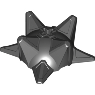 Lego Large Figure Weapon Spiked Ball, Half / Black