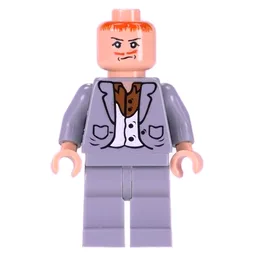 Peter Pettigrew, Light Bluish Gray Suit, Printed Hair