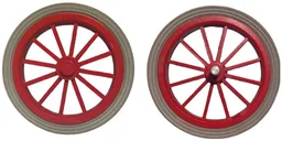 Wheel Spoked Large with Light Gray Tire Smooth - Large Solid (35 / 36)