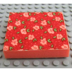 Scala, Pillow / Cushion 7 x 7 with Pink Flower Print / Light Salmon