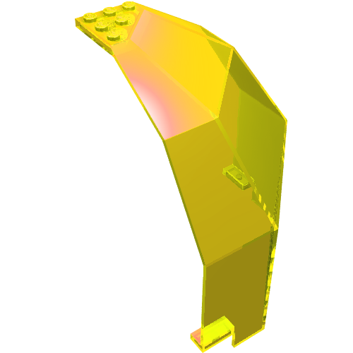 Lego Panel 10 x 10 x 12 Quarter Dome / Trans-Yellow