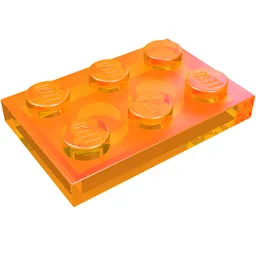 Plate 2 x 3 / Trans-Orange
