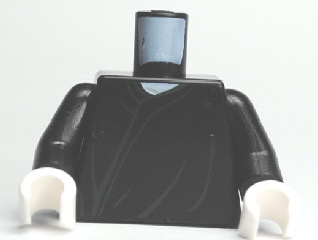 Lego Torso Harry Potter Voldemort with Dark Green Robe Lines Pattern / Black Arms / White Hands