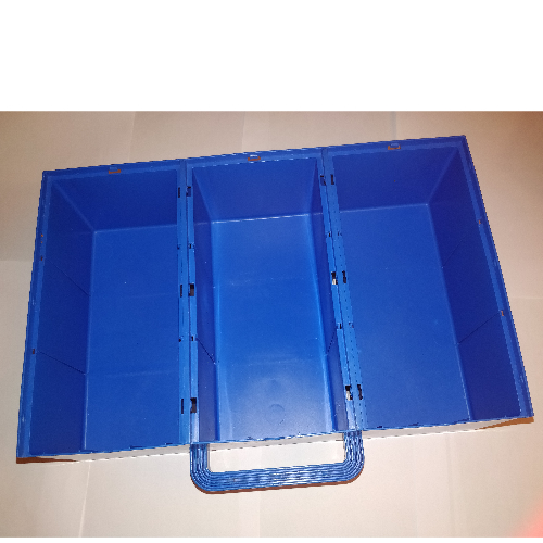 Lego Storage Case Container, Build-N-Store Chest, 3 Section / Blue