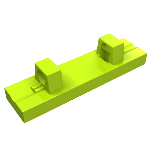 Lego Hinge Tile 1 x 4 Locking Dual 1 Fingers on Top [4 Locking Ridges] / Lime