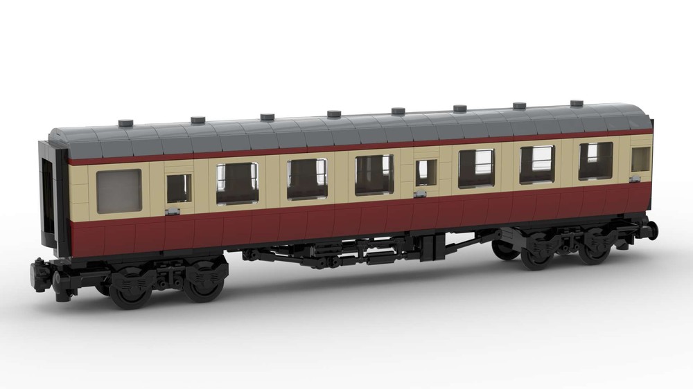 Lego British Rail Mark 1 Carriage dark red