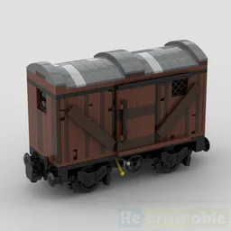 Old style rusty wood train car