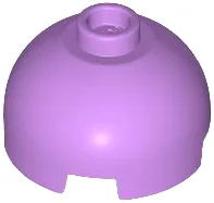 Brick, Round 2 x 2 Dome Top / Medium Lavender