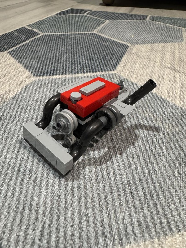 Lego engine with removable transmission and intercooler