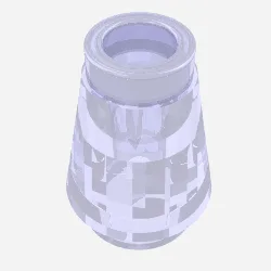 Cone 1 x 1 [Top Groove] / Glitter Trans-Purple