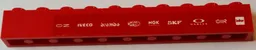 Brick 1 x 10 with 'OZ', 'IVECO', 'brembo', 'MAGNETI MARELLI', 'NGK SPARK PLUGS', 'SKF', 'OAKLEY', 'OIIR' and 'infor' Pattern (Sticker) - Set 75913