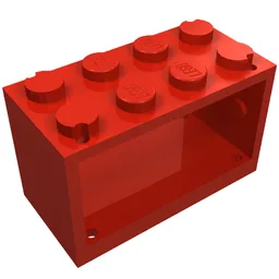 String Reel 2 x 4 x 2 Holder With Closed Studs / Red