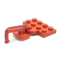 Plate Special 2 x 4 with Train Coupler Open with Hook / Red