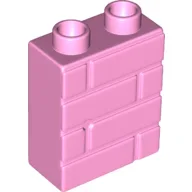 Duplo Brick 1 x 2 x 2 Brick Effect / Bright Pink