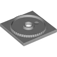 Turntable 4 x 4 Square Base, Locking / Light Bluish Gray