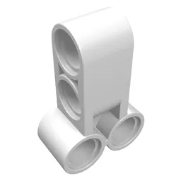 Technic Pin Connector Perpendicular Long / White
