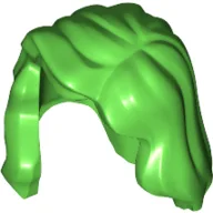 Hair Mid-Length with Part over Front of Right Shoulder / Bright Green