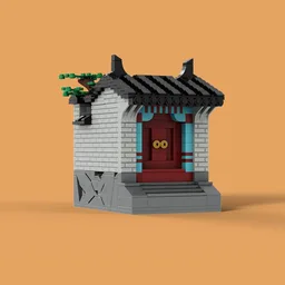 Ancient architectural pen holder