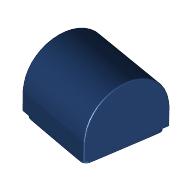 Lego Brick Curved 1 x 1 x 2/3 Double Curved Top, No Studs / Dark Blue