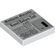Tile 2 x 2 with Gotham Gazette "Kneel before Zod in Poll" Paper Print