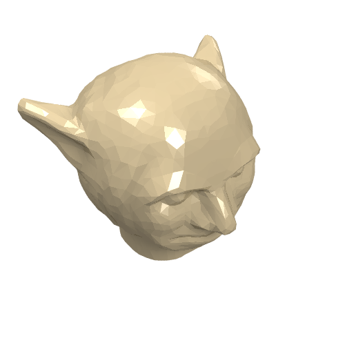 Lego Minifig Head Special, Goblin [Plain] / Tan