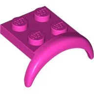 Wheel Arch, Mudguard 2 x 3 x 1 1/3 with 2 x 2 Plate / Dark Pink
