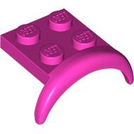 Lego Wheel Arch, Mudguard 2 x 3 x 1 1/3 with 2 x 2 Plate / Dark Pink