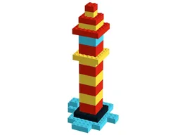 Basic sailing ship, harbor and lighthouse