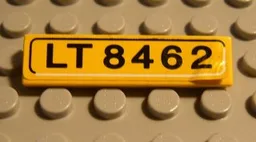 Tile 1 x 4 with 'LT 8462' Pattern (Sticker) - Set 8462