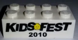 Brick 2 x 4 with KidsFest 2010 Pattern