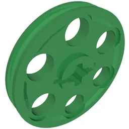 Technic Wedge Belt Wheel [aka Pulley] / Green