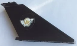 Tail 12 x 2 x 5 with Gold 'VIP' in White Wing Logo Pattern on Both Sides (Stickers) - Set 60102
