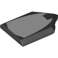 Tile Special 2 x 3 Pentagonal with White Pointed Shield Print / Black